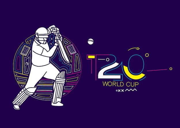 T20 world cup cricket championship poster flyer template brochure decorated banner design