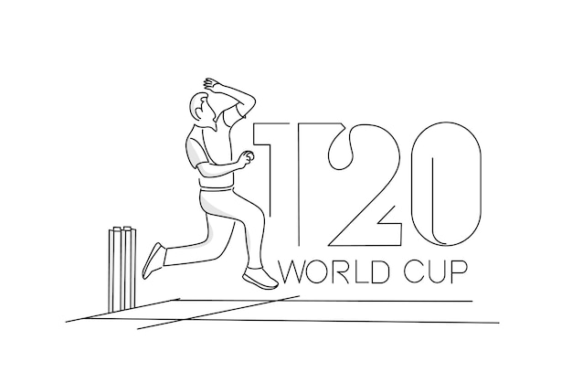 Free Vector t20 world cup cricket championship poster template brochure decorated flyer banner design