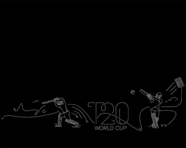 T20 world cup cricket championship poster template brochure decorated flyer banner design