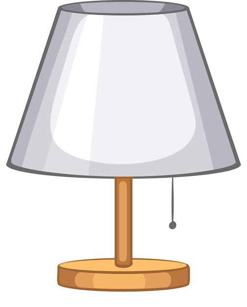 Free vector a table lamp for interior design on white background