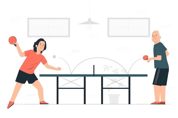 Table tennis concept illustration