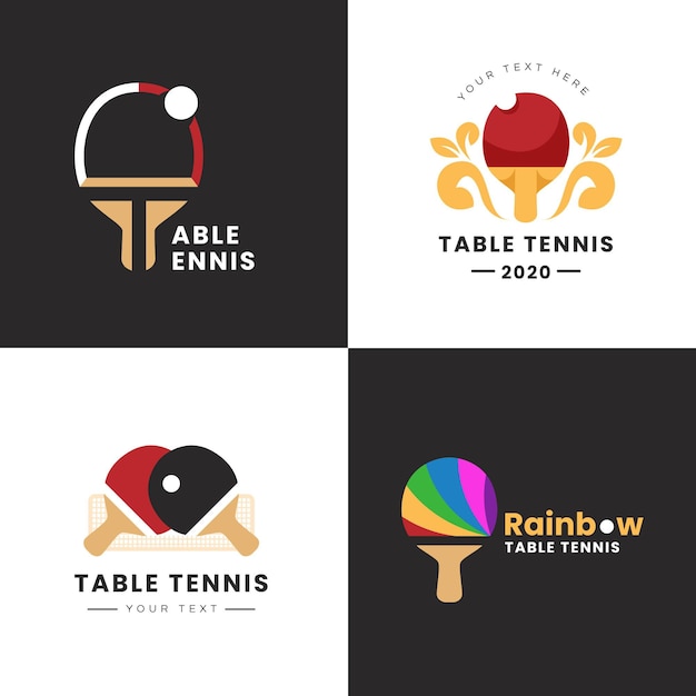 Table tennis logo collection design