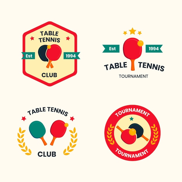 Table tennis logo collection