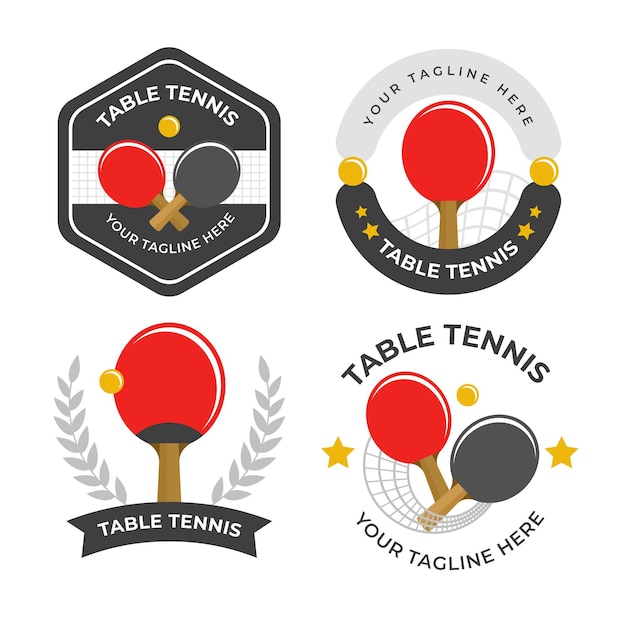 Free Vector table tennis logo collection