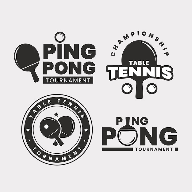 Free Vector table tennis logo set