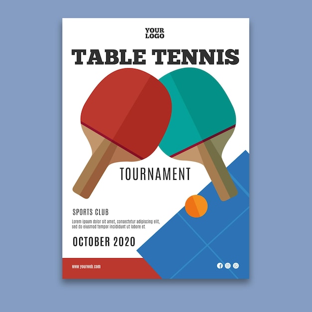 Table tennis template poster