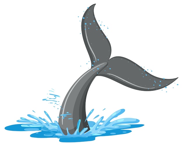 Free vector tail of whale in the water