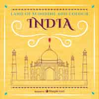 Free vector taj mahal background