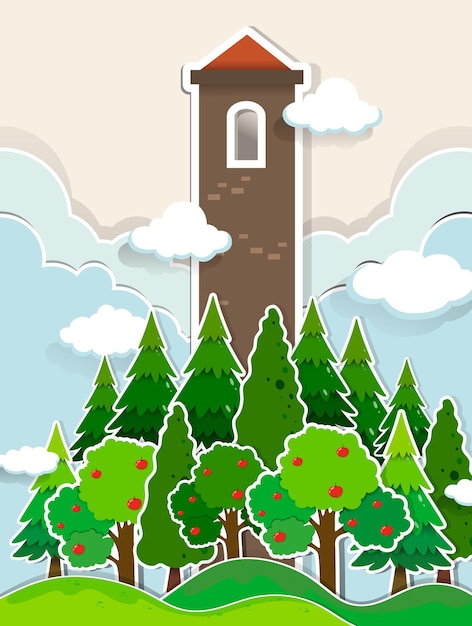 Tall tower in the jungle