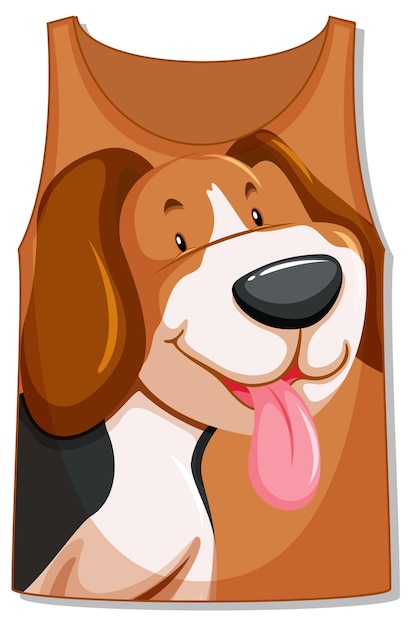 Free Vector tank top with cute dog pattern