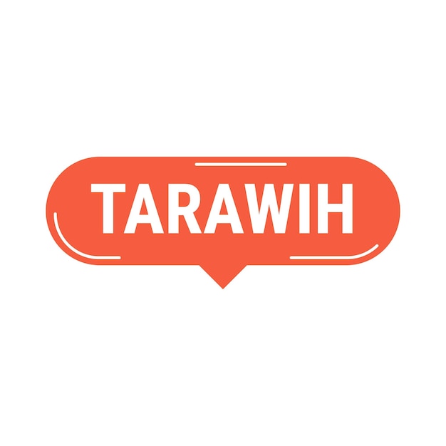 Free vector tarawih guide red vector callout banner with tips for a fulfilling ramadan experience