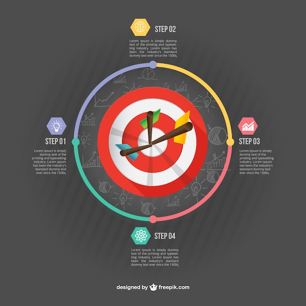 Free Vector target infographic