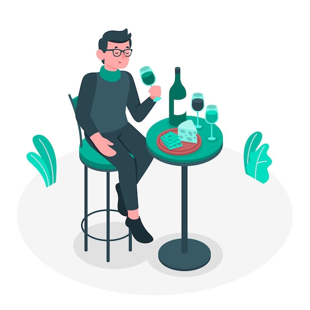 Free Vector tasting concept illustration