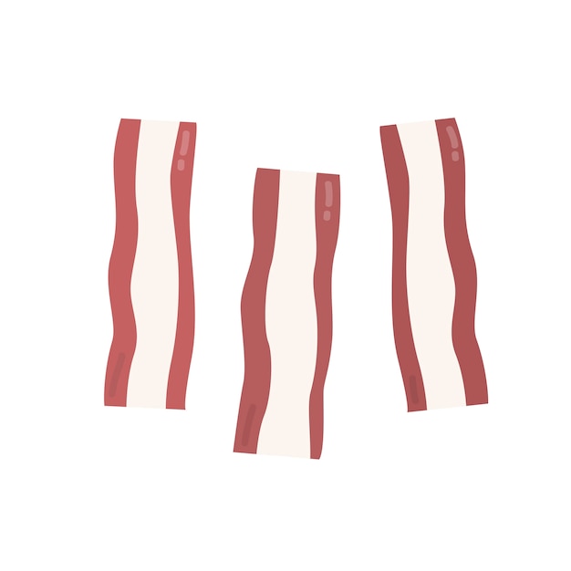 Free Vector tasty bacon strips graphic illustration