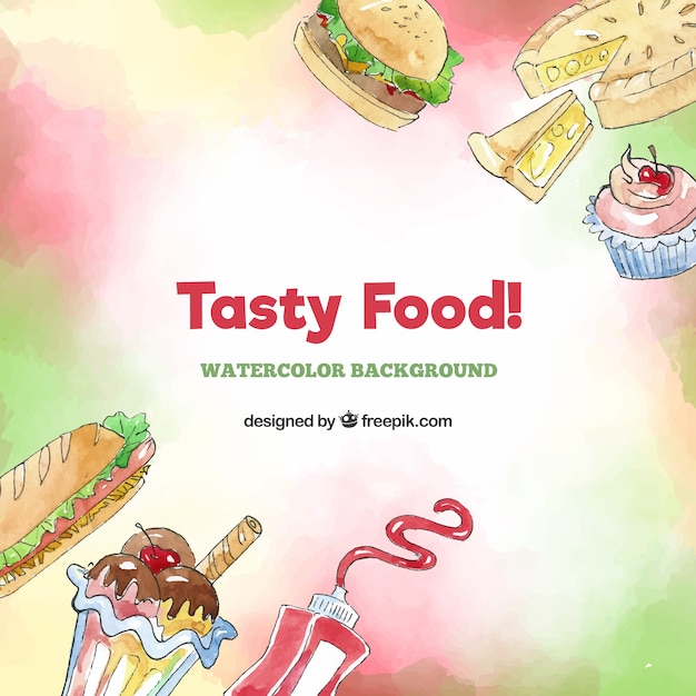 Free Vector tasty food frame background