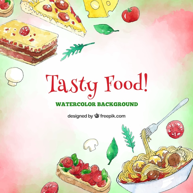 Free Vector tasty food frame background