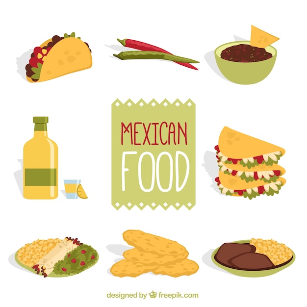 Tasty mexican food pack