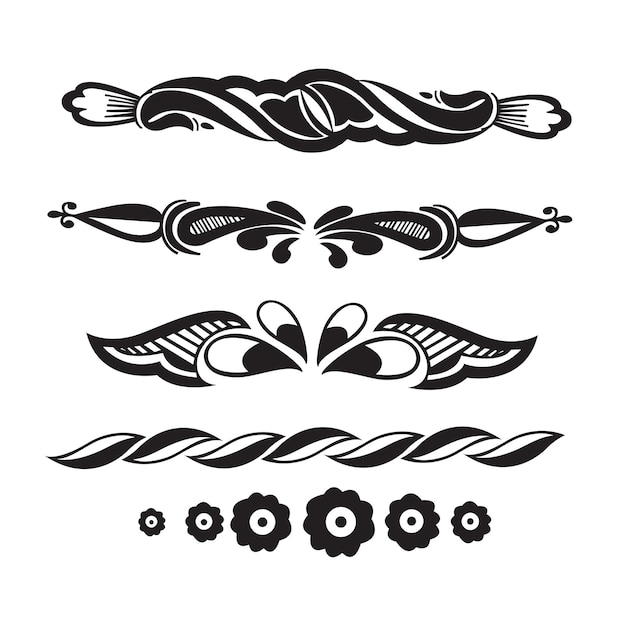 Free Vector tattoo set element of your design used vector illustration