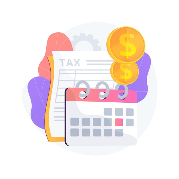 Free Vector tax year abstract concept illustration