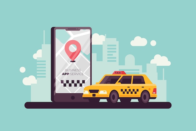 Taxi app concept