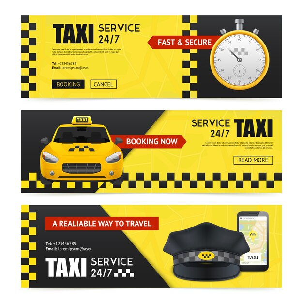 Taxi Banners Set