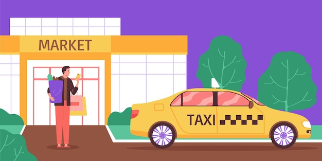 Taxi From Supermarket Composition