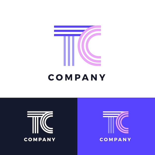 Free Vector tc business logo design