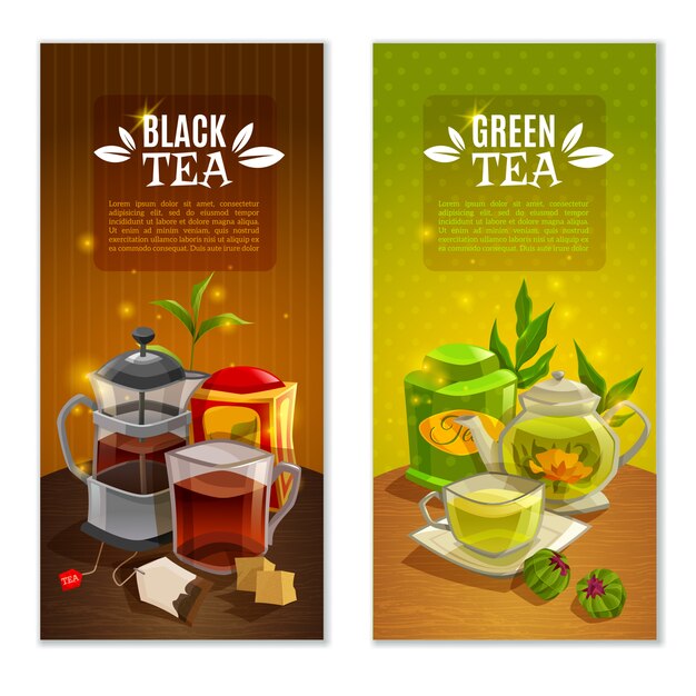 Tea Banners Set