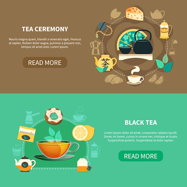 Tea Ceremony Horizontal Banners