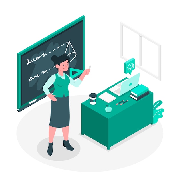 Free vector teacher concept illustration