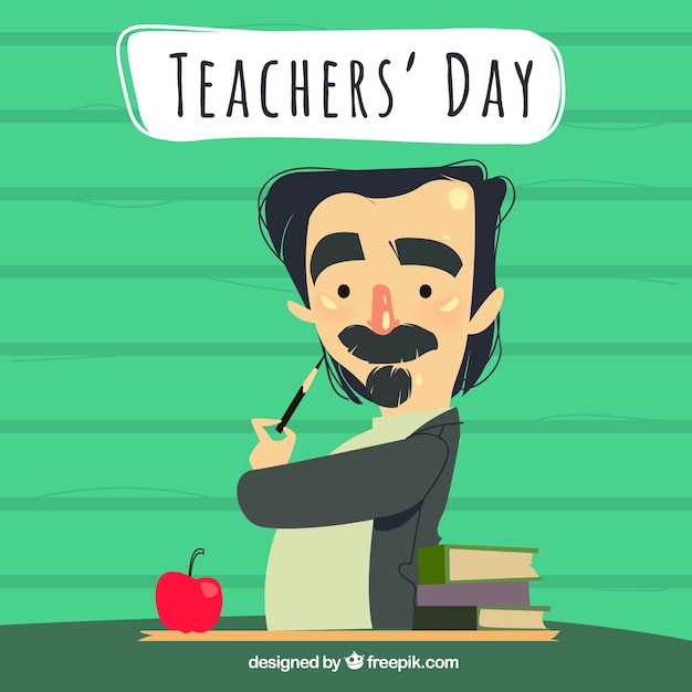 Free Vector teacher's day, bohemian teacher