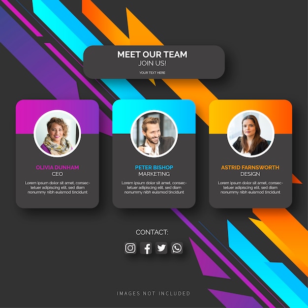 Team Template with Abstract Shapes