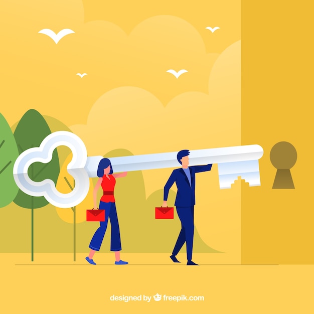 Free Vector team work business concept vector