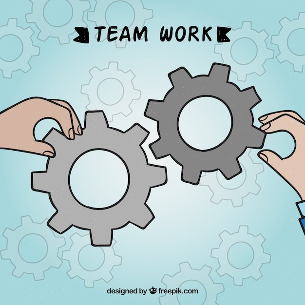 Free Vector teamwork, gears