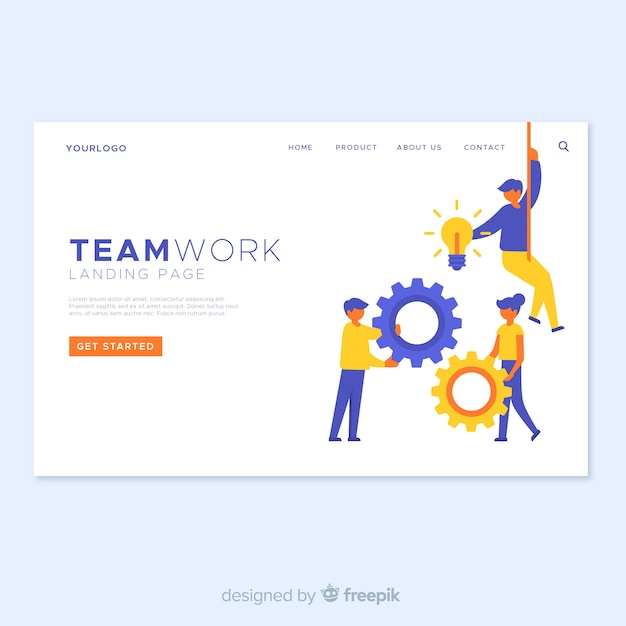 Teamwork landing page