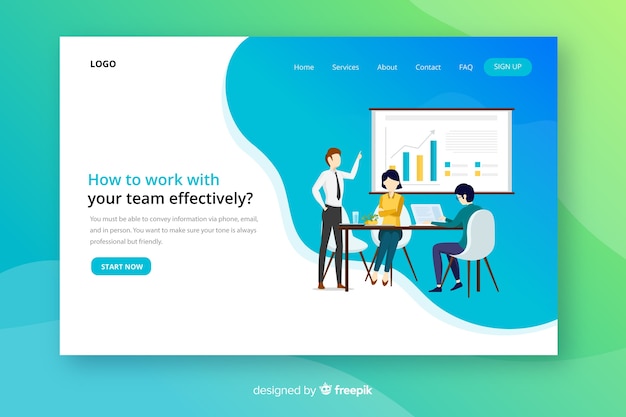 Teamwork landing page