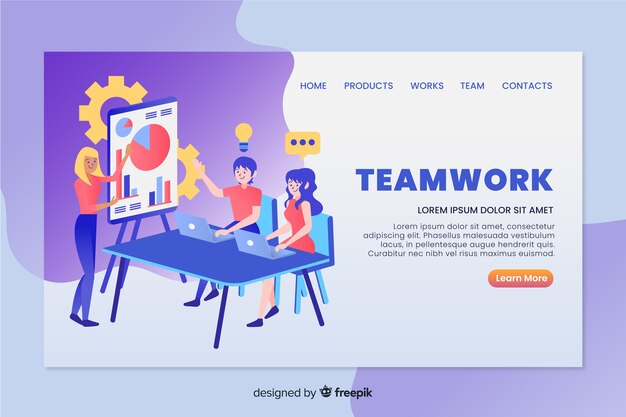 Teamwork landing page