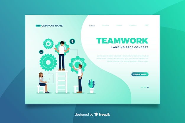 Teamwork online platform landing page