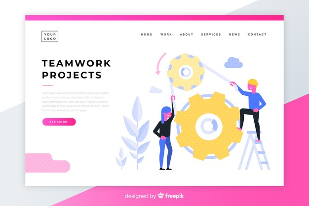 Teamwork projects landing page