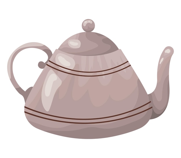 Free Vector teapot kitchen utensil icon isolated