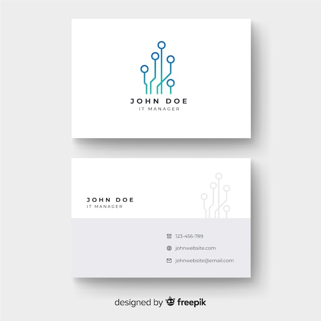 Free Vector tech business card