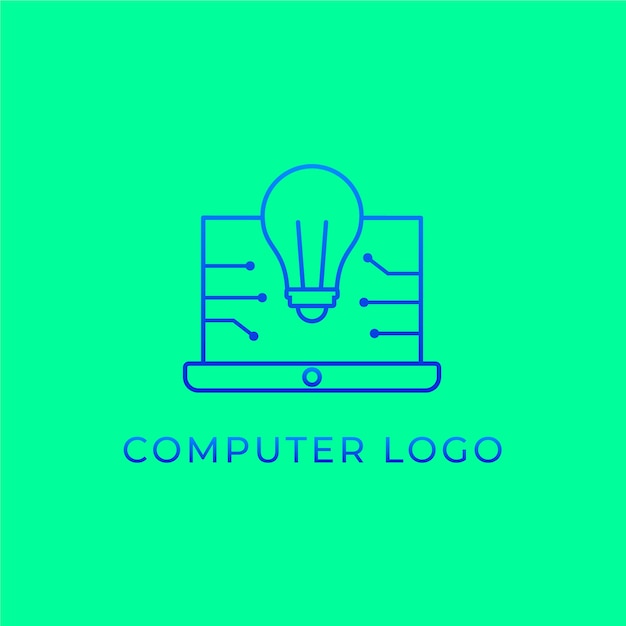 Tech computer logo template