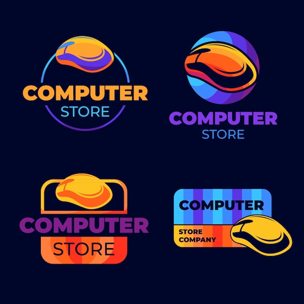 Tech computer logo template