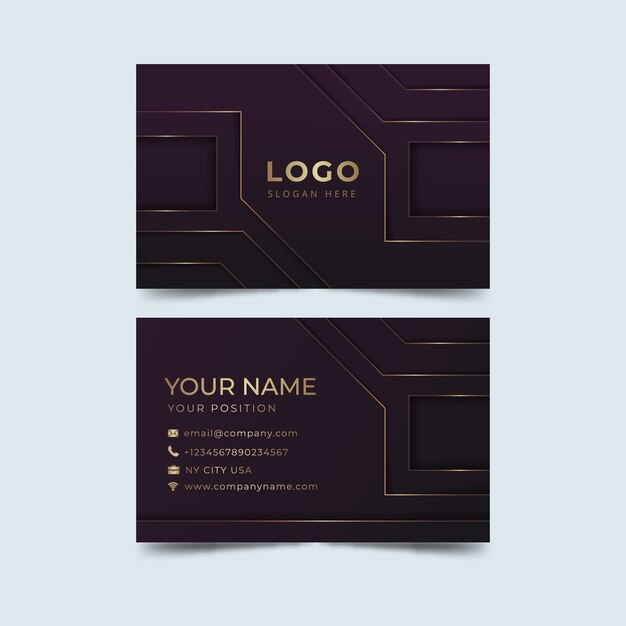 Tech elegant visiting card template