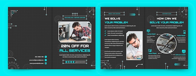 Tech repair brochure template