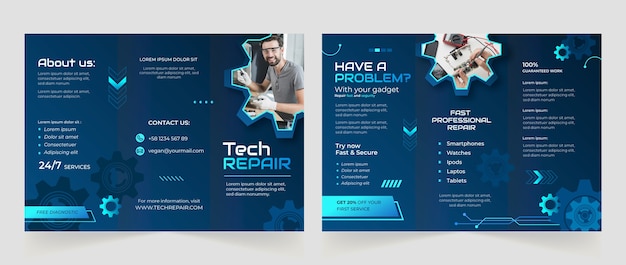 Tech repair brochure template