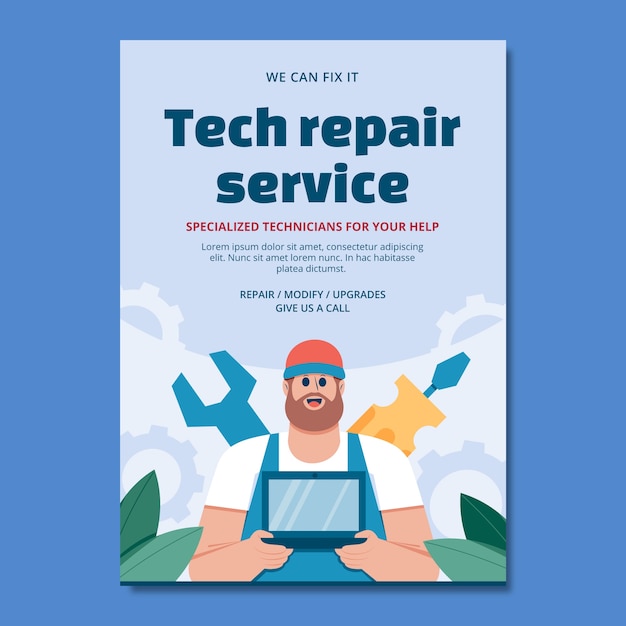 Tech repair template design