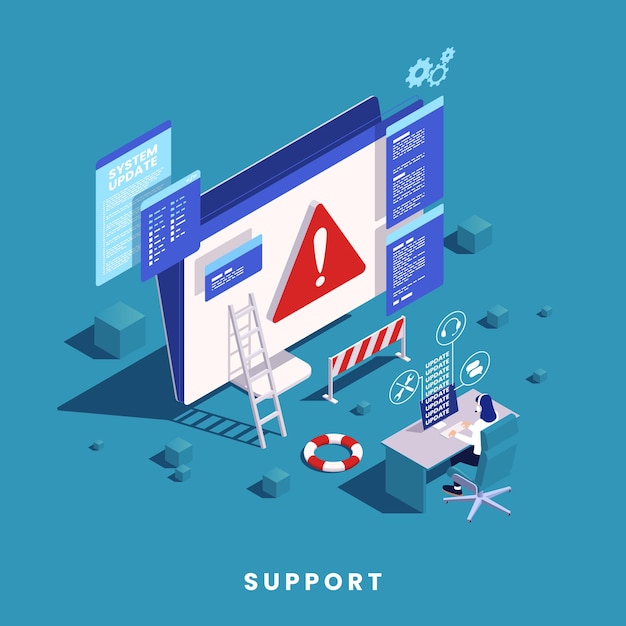 Free Vector technical support concept