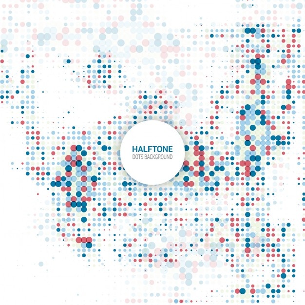 Free Vector technological background with halftone dots