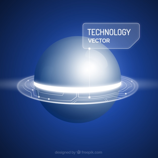 Technological background with a sphere